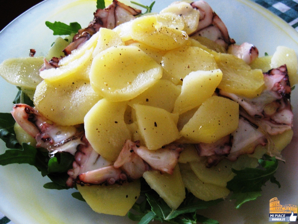 Ricette sfiziose Insalata Polpo e Patate mipiaceroma.it